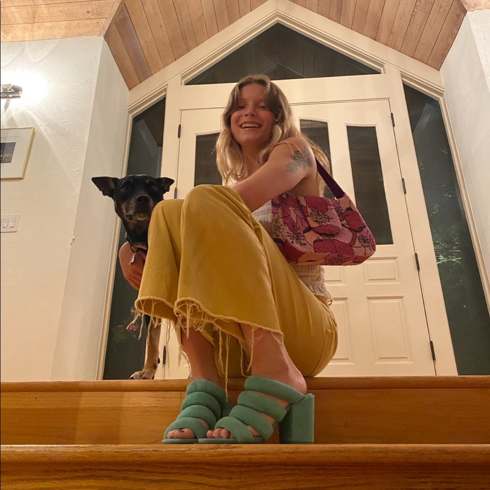 Kelsi Dagger Teal Bubble Heels